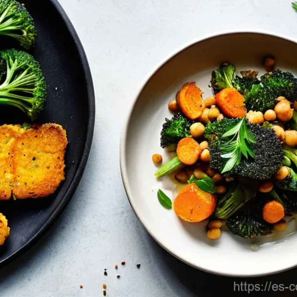 비건 요리 기술 통합법 - Vibrant Plant-Based Protein & Texture Feast**

"A beautifully composed and vibrantly colored vegan m...