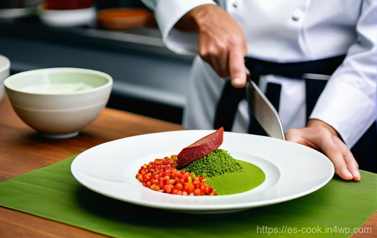 세계 요리 기법 교육의 필요성 - **Global Culinary Fusion in a Modern Kitchen:** A professional chef, a person of ambiguous gender wi...